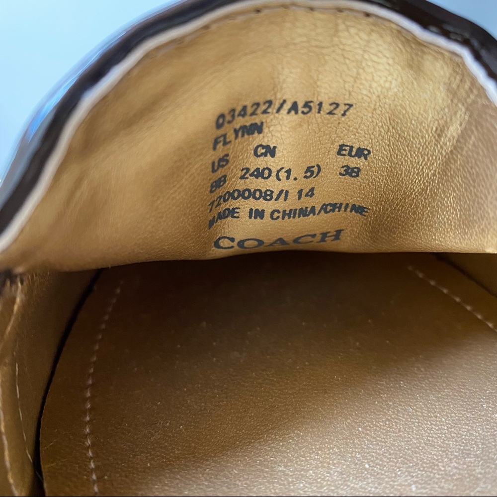 NEW Coach, Brown/Gold Signature Felisha Slip On Loafers, Size 8 - Picture 7 of 8